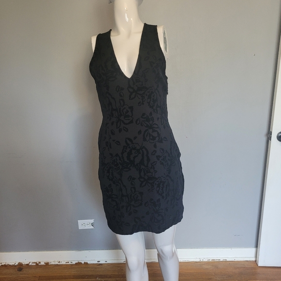 Free People Velvet Bodycon Rose Dress, VGUC, Size S - Picture 2 of 7